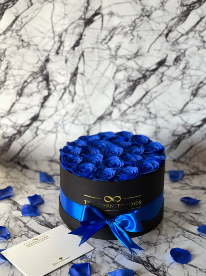 MAX Rose | Medium Flower Box Blue on Black